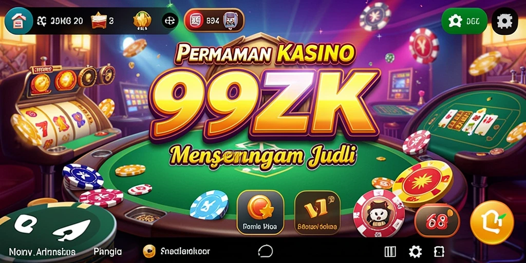 Screenshot gameplay utama 999ZK menampilkan permainan Kasino yang menarik.