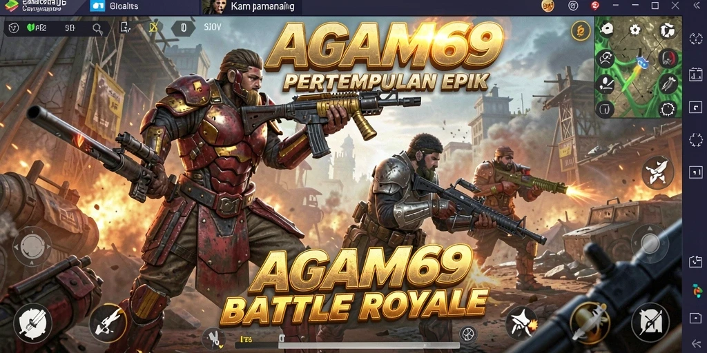 Tangkapan layar menunjukkan aksi mendebarkan dalam pertempuran Battle Royale.