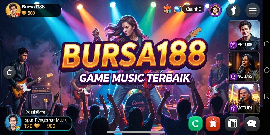 Tampilan gameplay BURSA188 yang menarik dengan berbagai genre musik.