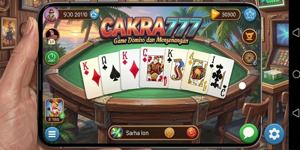 Tampilan gameplay seru CAKRA777 dalam bermain Domino.