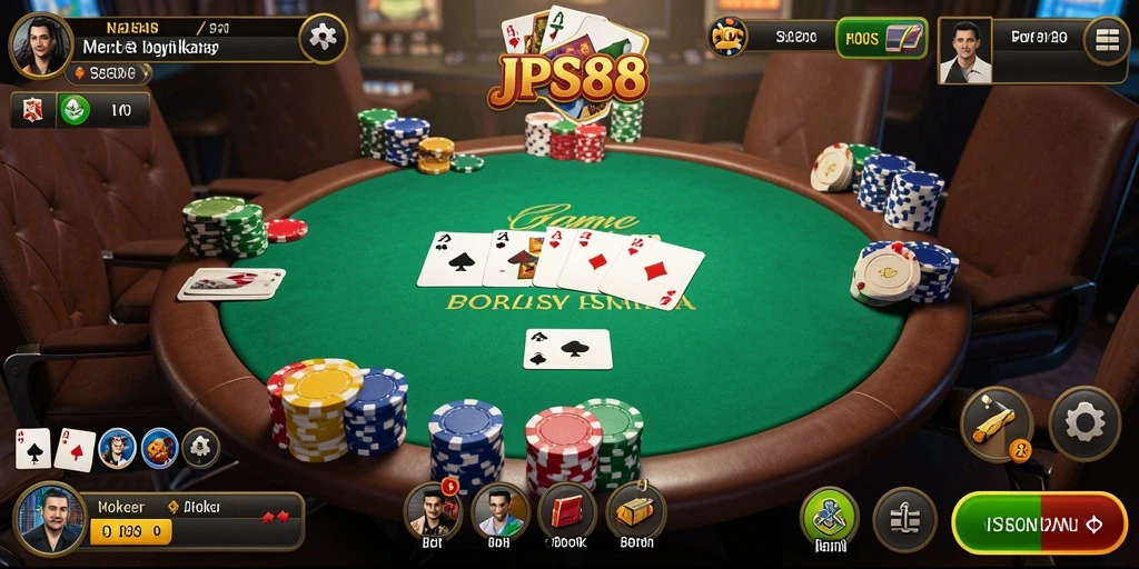 Tampilan menarik saat bermain Poker di JPS88.