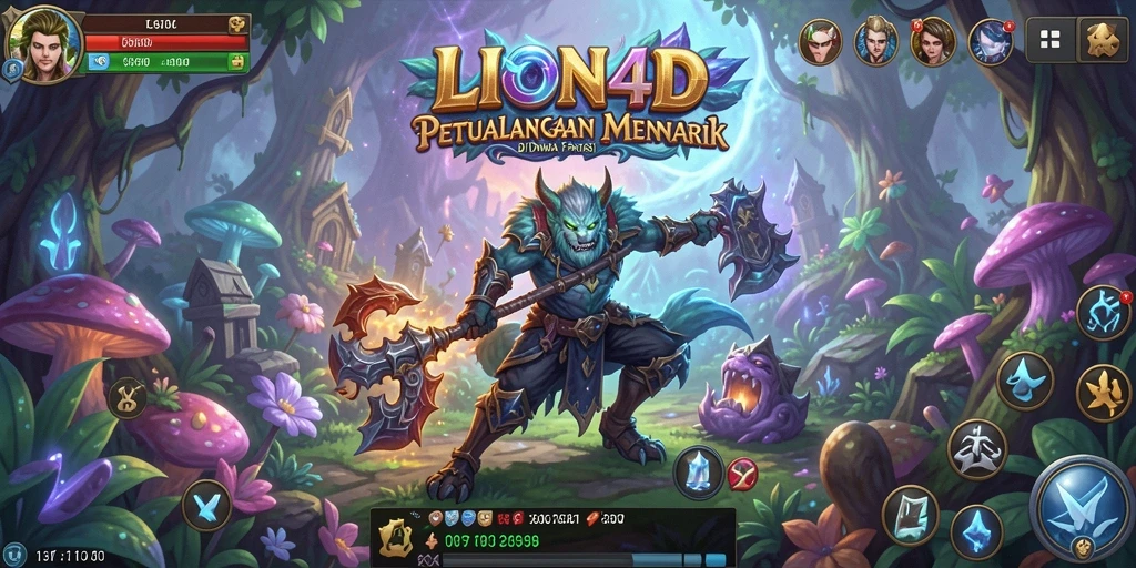 Screenshot LION4D menampilkan karakter yang menjelajahi dunia petualangan.