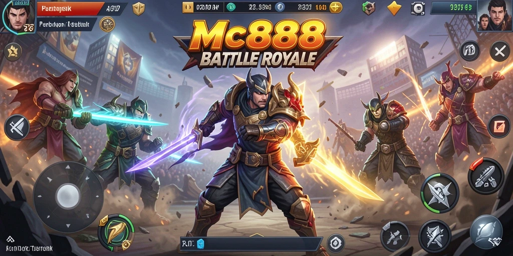 Tampilan gameplay seru dalam MC888 Battle Royale.