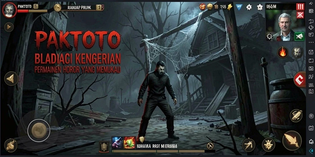 Tangkapan layar menampilkan momen menakutkan dalam gameplay PAKTOTO.
