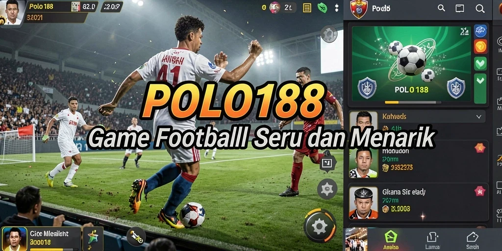 Tampilan gameplay seru di POLO188 dengan aksi sepak bola yang mendebarkan.