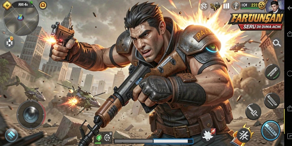 Gameplay RR44 yang mendebarkan dan penuh aksi.