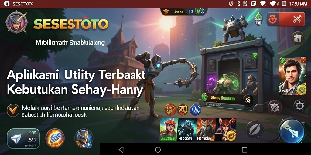 Tampilan antarmuka SESETOTO yang user-friendly dan menarik.