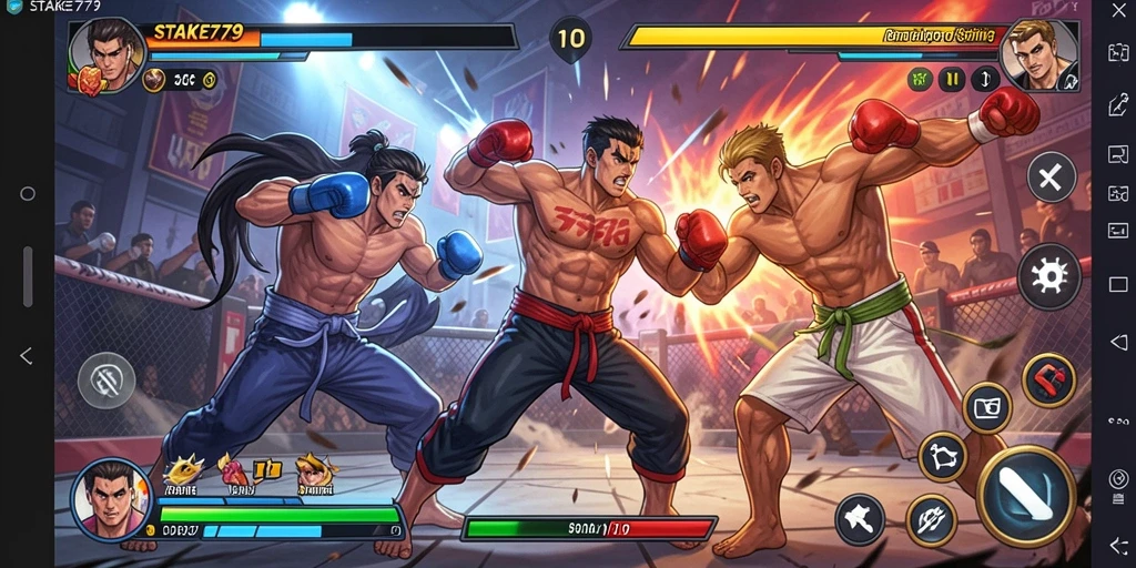 Tampilan gameplay STAKE779 dengan aksi pertarungan yang intens.