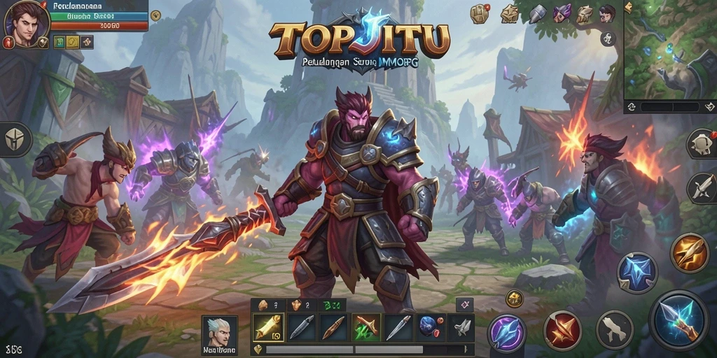 Gameplay seru dalam dunia fantastis TOPJITU.