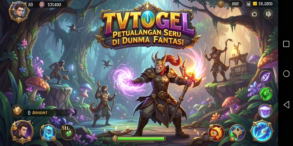 Tangkapan layar gameplay TVTOGEL menampilkan pertempuran epik di dunia fantasi.