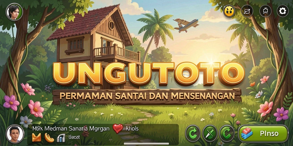 Tampilan gameplay UNGUTOTO yang penuh warna dan ceria.